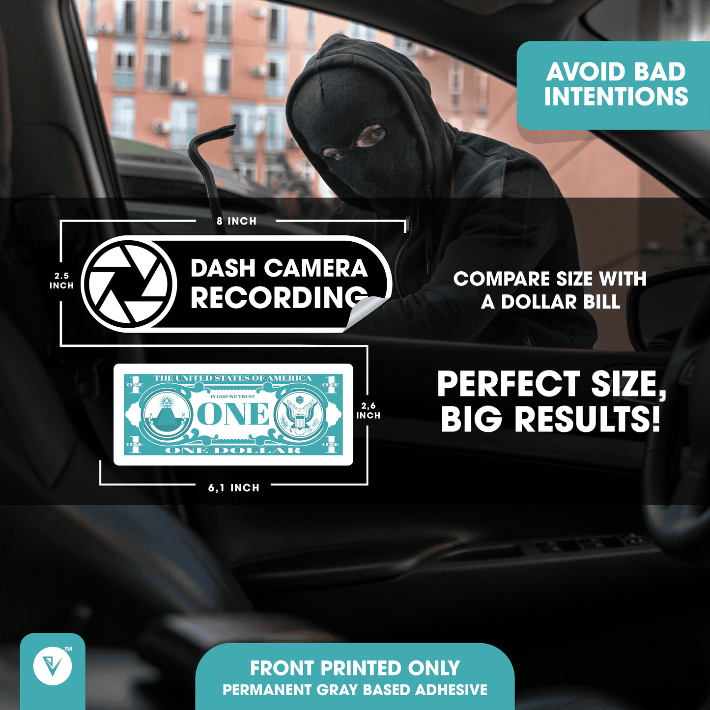 Dash Camera Recording Stickers