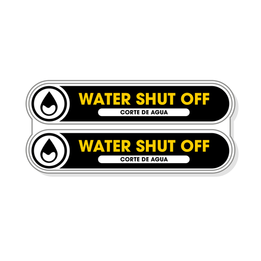 Water Shut Off Small Stickers