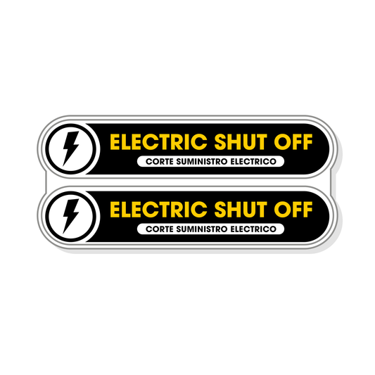 Electric Shut Off Small Stickers