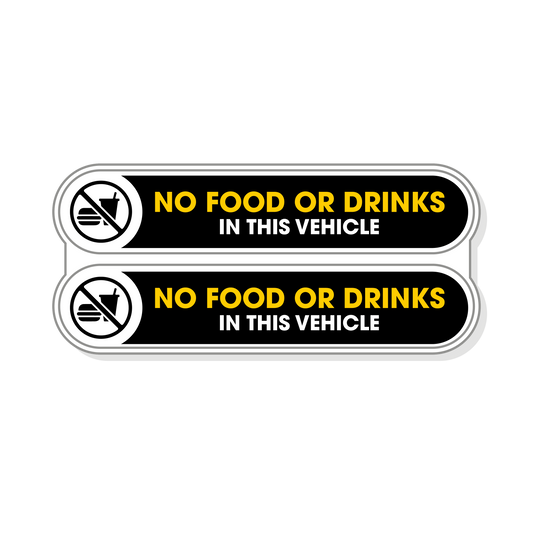 No Food or Drinks in this Vehicle Stickers