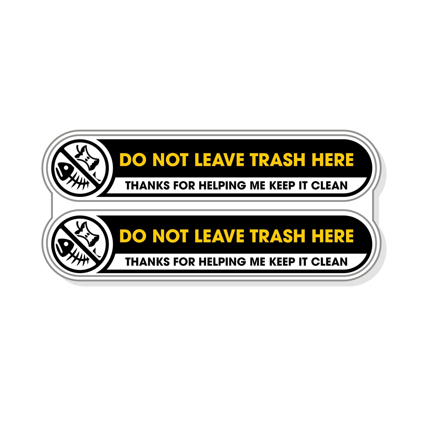 Do Not Leave Trash Here Stickers