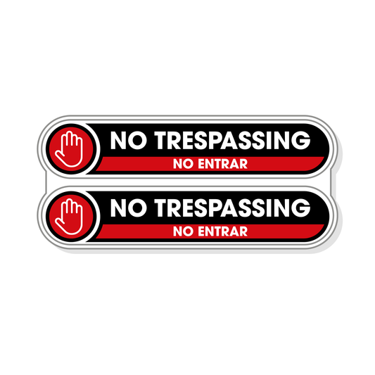 No Trespassing Small Stickers