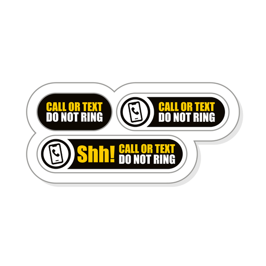 Tiny Call or Text Do Not Ring Stickers