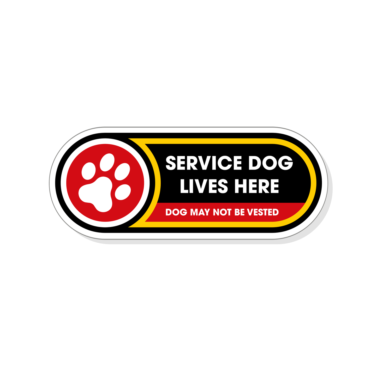 Service Dog Lives Here Small Sticker